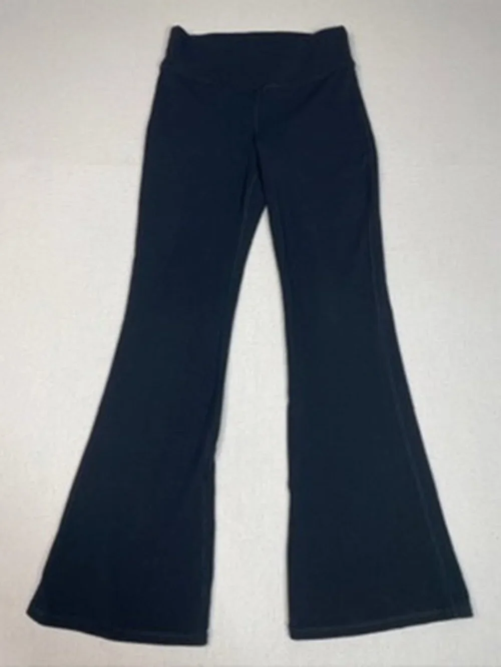 Old Navy Active Go-Dry Flare Leggings Girls Black Yoga Pants Size L 10-12